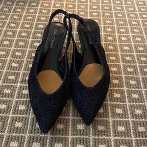 Navy Cheetah Print Donald Pliner Heels
